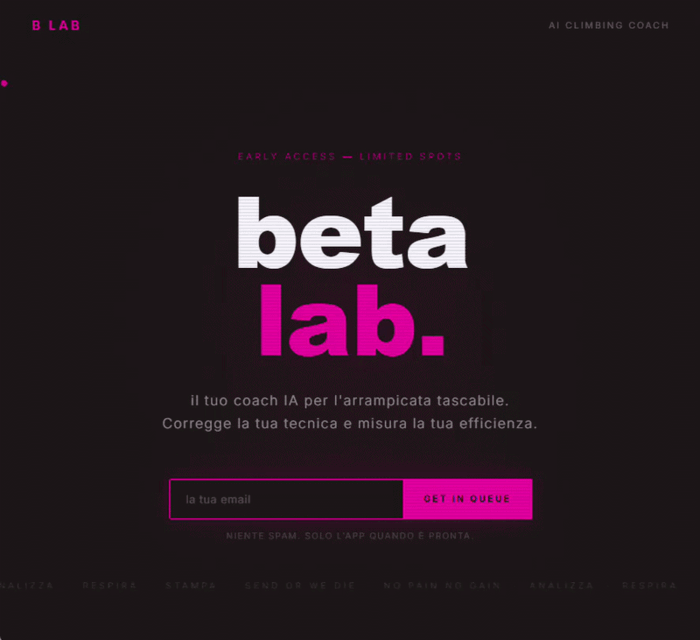 B Lab — bouldering