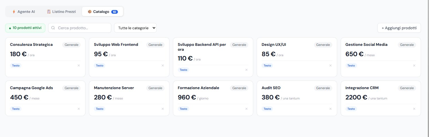 Product and pricing catalog