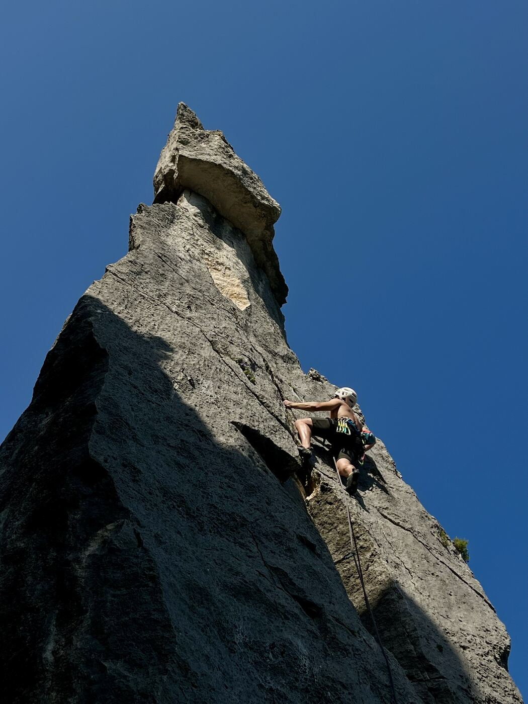 Simone climbing