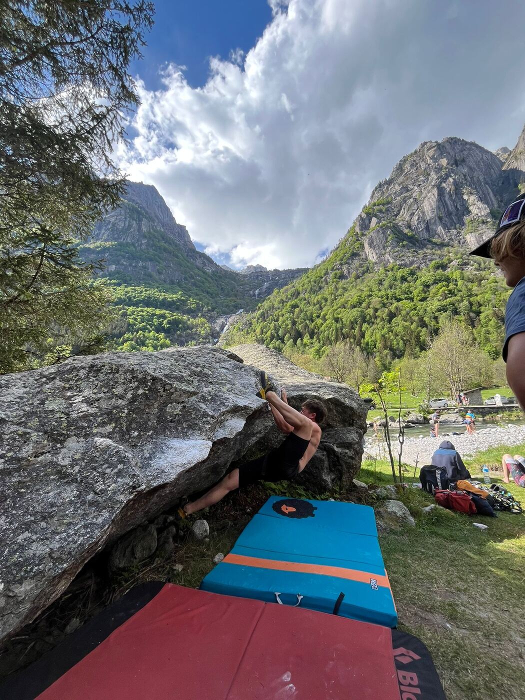 Simone climbing